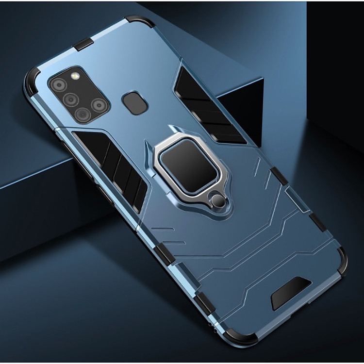 Ốp lưng Samsung Galaxy A21s iron man chống sốc kèm iring