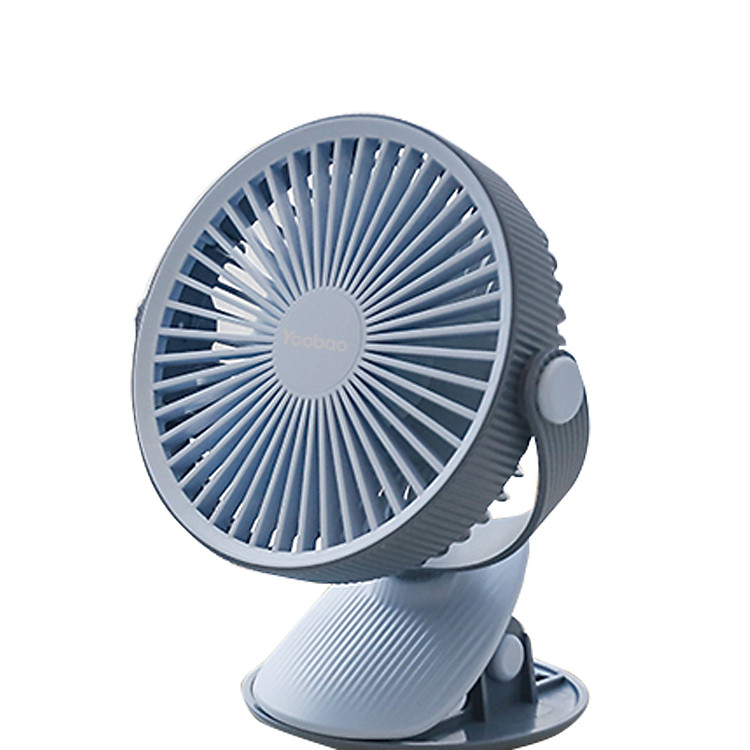 Quạt sạc mini đế kẹp xoay góc 360 độ, dung lượng 2000mAh thời gian sử dụng lên đến 5 giờ, an toàn cho trẻ nhỏ YOOBAO F15 - Hãng phân phối chính thức