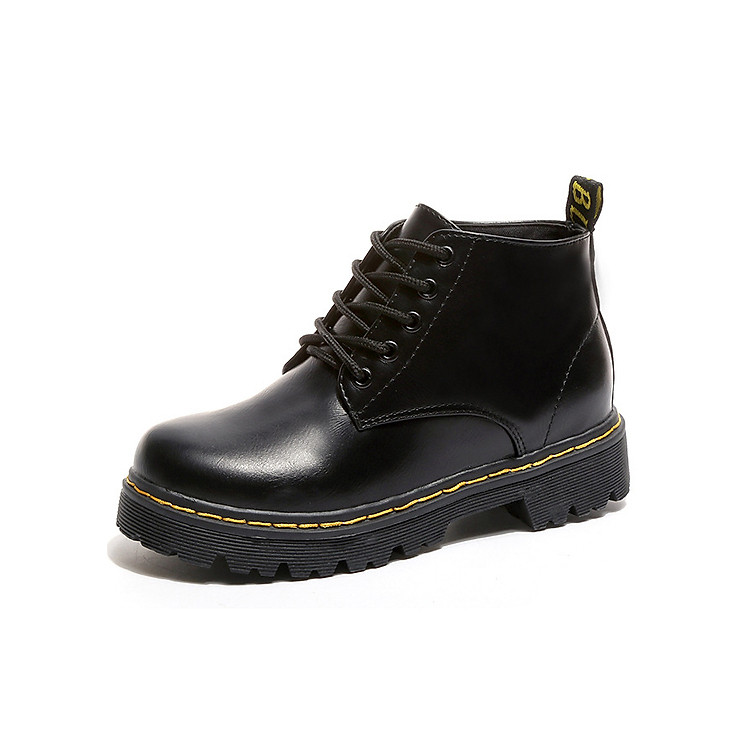 Giày bốt da kiểu dáng Hàn Quốc