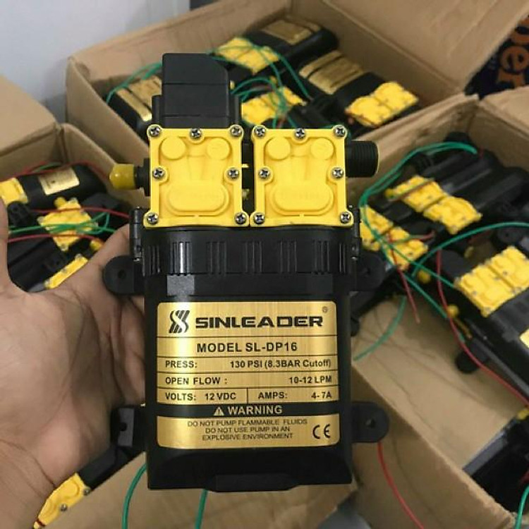 Máy bơm nước đôi mini Sinleader 12v áp lực cao - máy bơm đôi tăng áp mini 12v