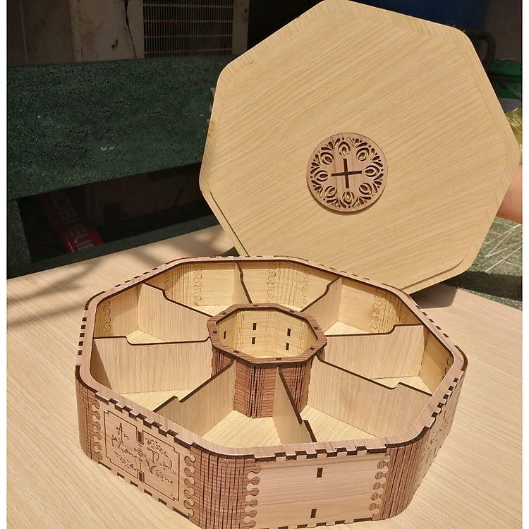 Khay Mứt Gỗ Tết Thiết Kế