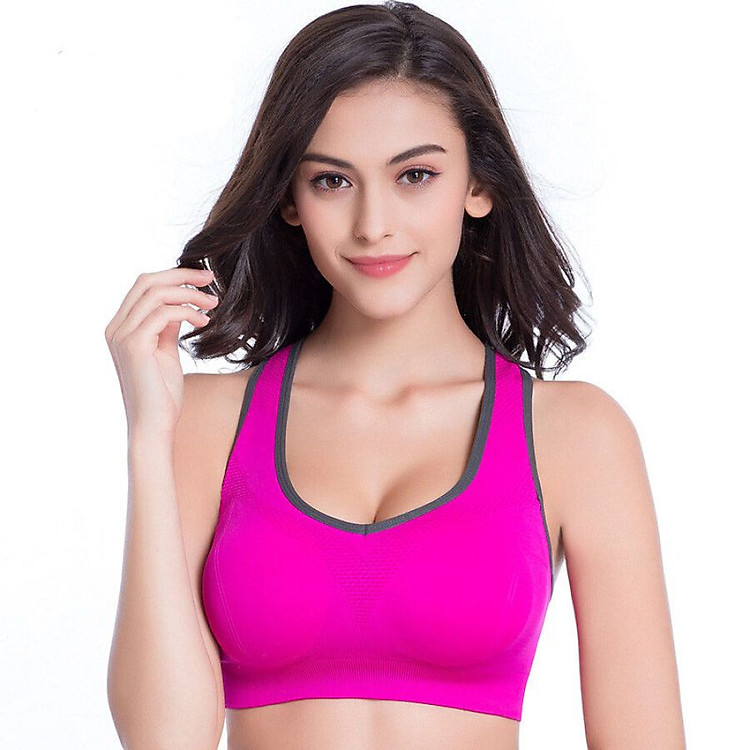 Snow flying sports bra vest style fitness running without steel ring bra gathered bra X7804 orange red XL