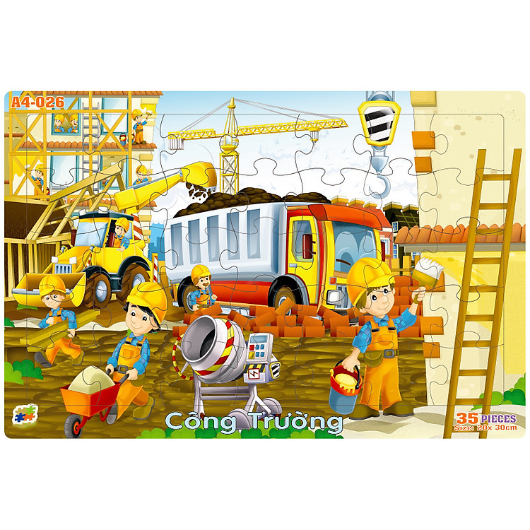 Mua Combo 04 bộ tranh xếp hình A4 cho bé Chính hãng Ưu đãi - Hình ảnh 4