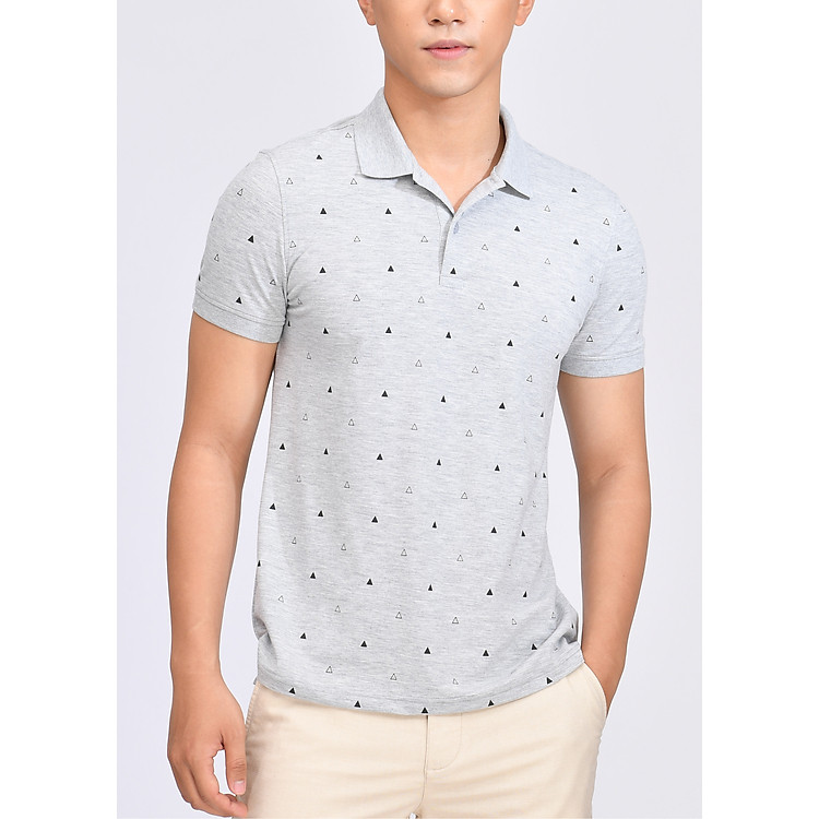Áo Thun Nam Polo Ngắn Tay ZAKADO (APCP002) Họa Tiết Tam Gíac Cao Cấp Trẻ Trung, Nam Tính N2