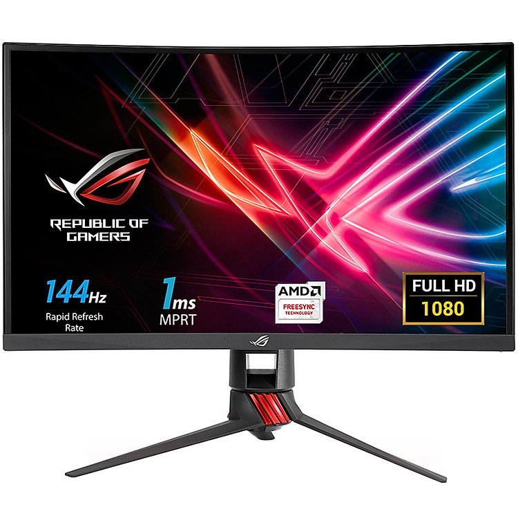Màn Hình Gaming Cong ASUS ROG Strix XG27VQ 27 inch Full HD (1920 x 1080) 1ms 144Hz Aura RGB FreeSync™ VA- Hàng Chính Hãng