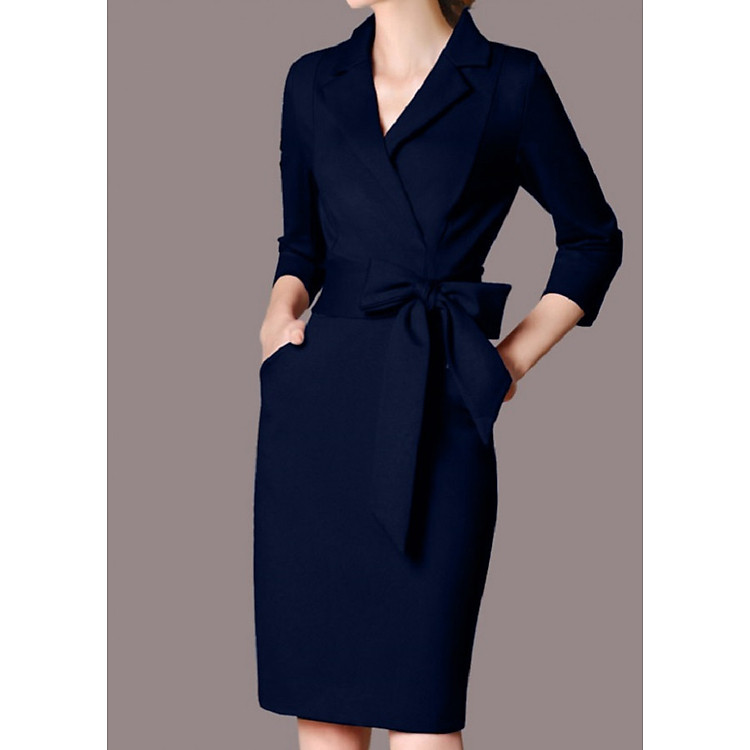 Đầm Ôm Cổ Vest - HR1567