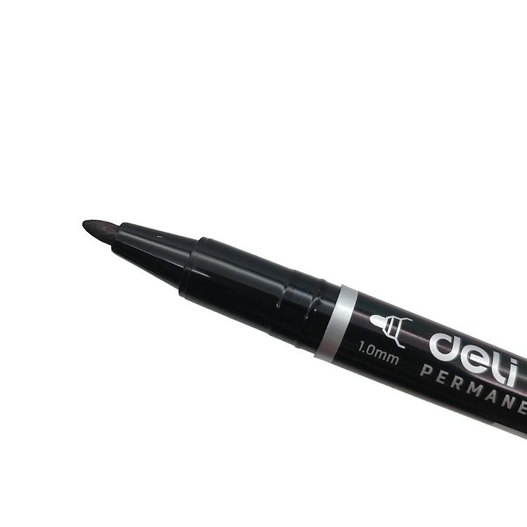 Bút Lông Dầu 2 Đầu Deli U211-BK - Mực Đen - Ảnh 6