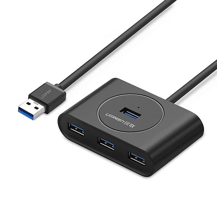 Hub 4 Port With Power Port 25CM Màu Đen USB 3.0 Ugreen 113OL50263CR Hàng chính hãng