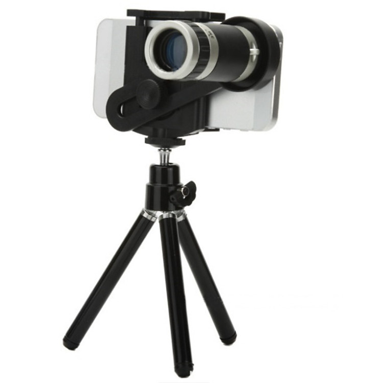 Bộ Ống Lens Điện Thoại Telescope 8X (màu đen) - Hàng Nhập Khẩu