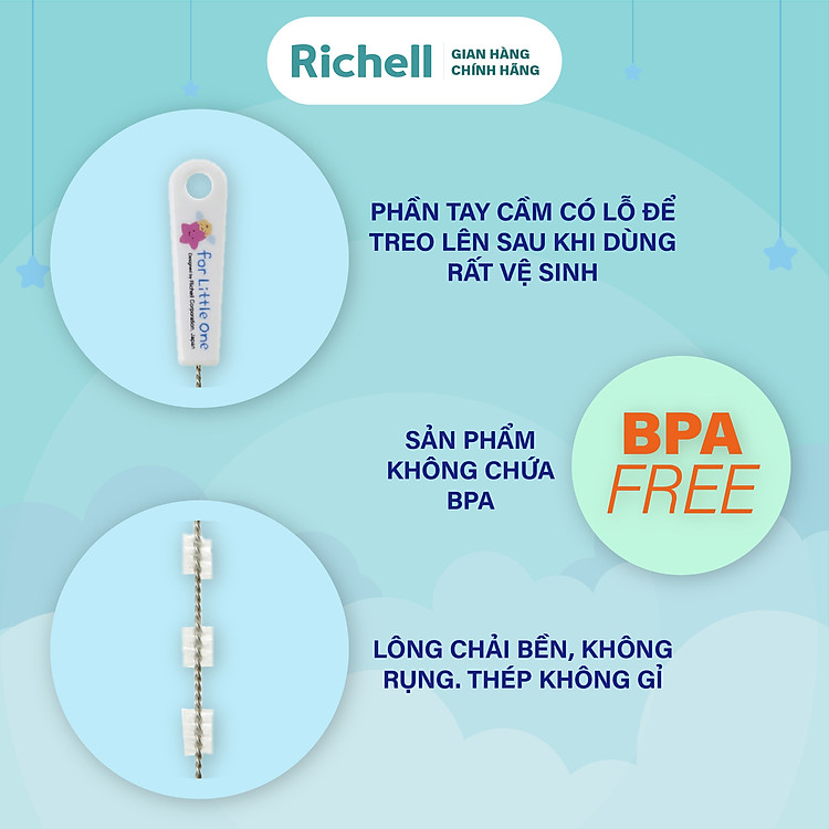 Mua Cọ rửa ống hút Richell Nhật Bản Uy tín Giá rẻ - Hình ảnh 3