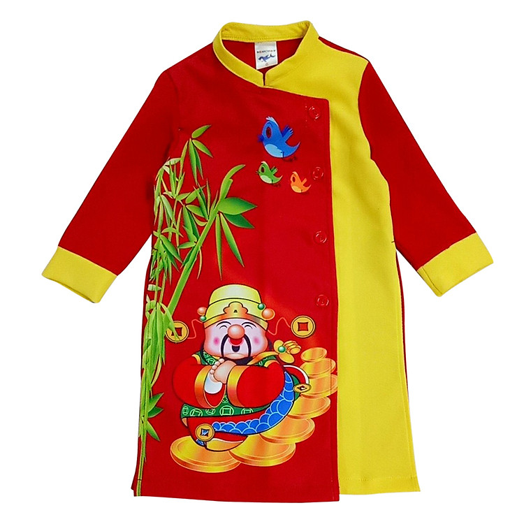 Áo Dài Bé Trai Thần Tài Đến Bonchop ADBT-145160649A
