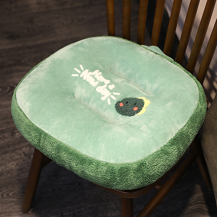 Đệm Lót Ngồi Gấu Bông Nhung Tuyết Dày 12cm Thêu Thỏ Mèo