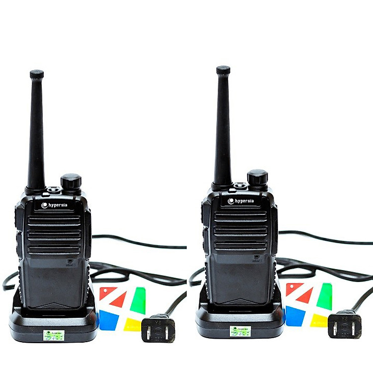 Bộ 2 bộ đàm Hypersia H1, bộ đàm nội bộ dùng cho bảo vệ, pin lâu, hỗ trợ tai nghe bộ đàm, chống nhiễu và cực kỳ bền - Hàng chính hãng.
