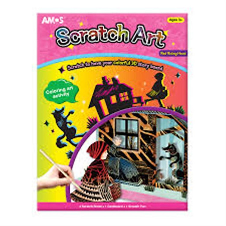 Sổ Vẽ Nghệ Thuật AMOS Scratch Art SA4 – Xanh
