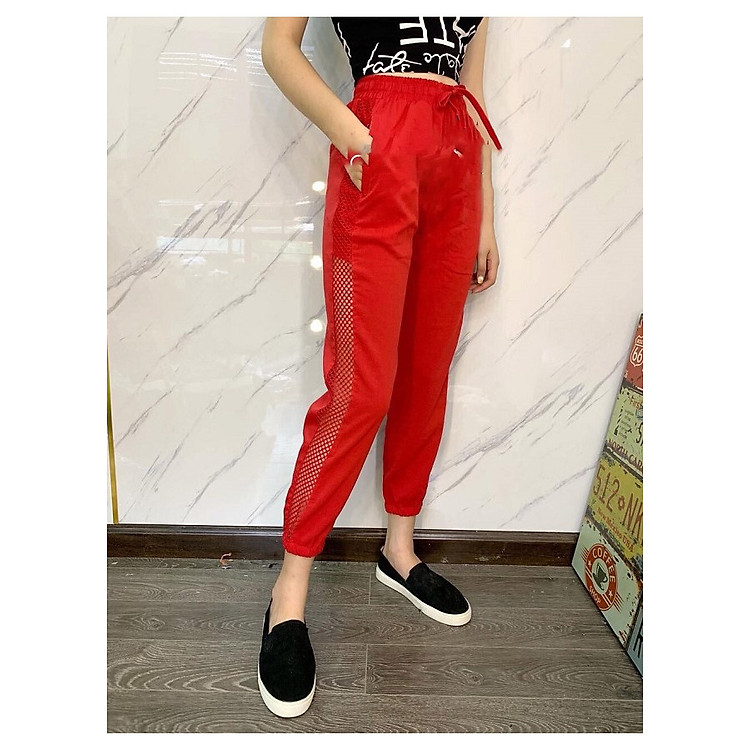 Quần Baggy Đũi Nữ Phối Lưới