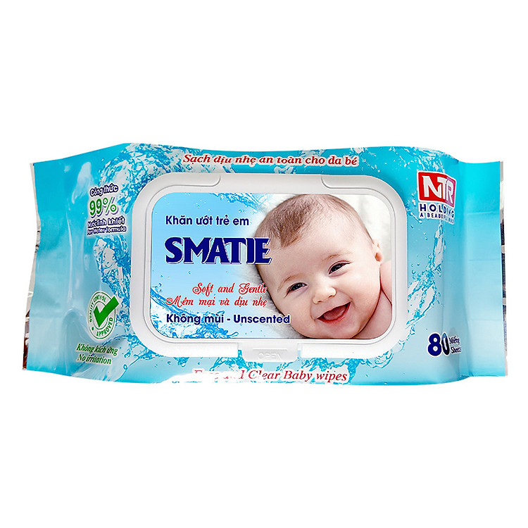 Combo 5 Gói Khăn Ướt Smatie 80 Tờ Tiết kiệm - Hình ảnh 3