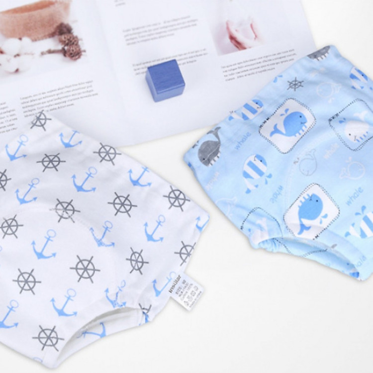 Quần Bỏ Bỉm, Quần Luyện Bỏ Bỉm Thấm Hút Siêu Tốt Cho Bé (Size M- 8-11Kg) - Họa Tiết Bé Trai