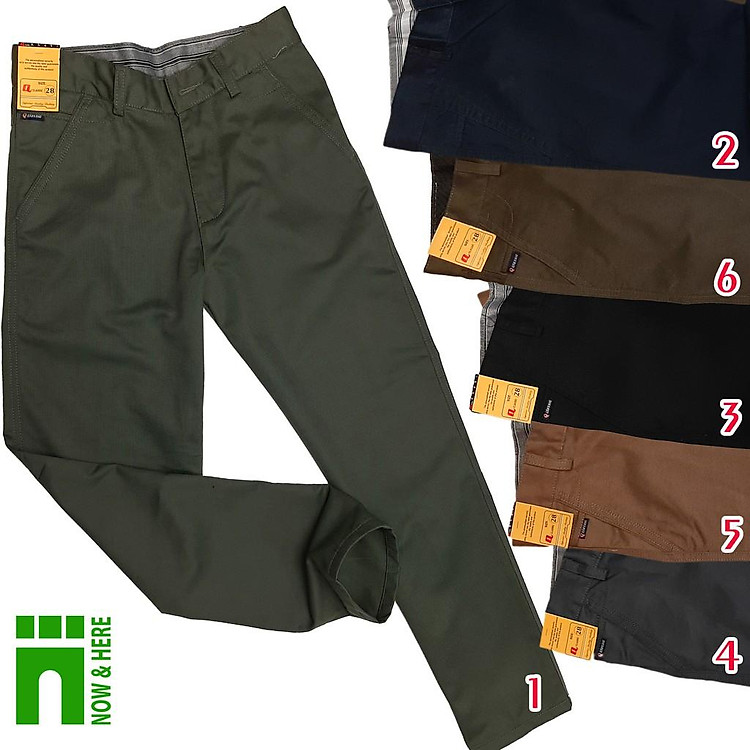 Quần kaki nam dài ống suông, nhiều màu, size từ 43kg đến 80kg đều có - NH Shop