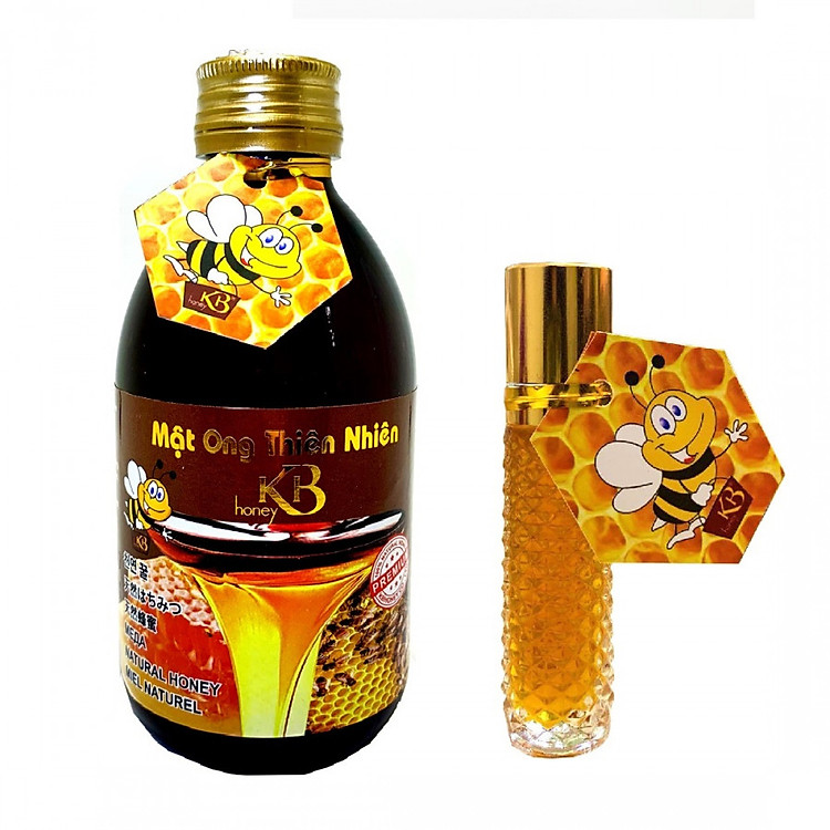 Mật ong thiên nhiên nguyên chất KB 250ml tặng thỏi mật ong dưỡng môi KB10ml