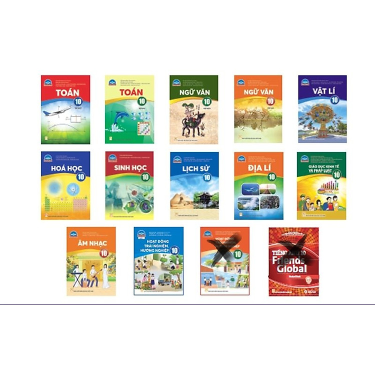 Bộ Sách giáo khoa Lớp 10- Chân Trời Sáng Tạo (12 quyển- Kèm bìa nilong bao sách)