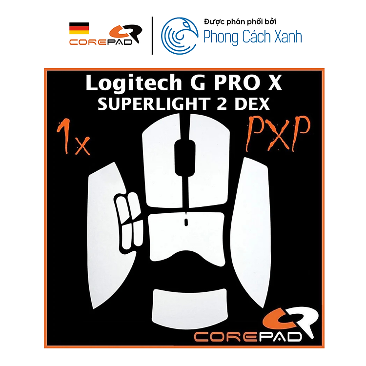 Bộ grip tape Corepad PXP Grips dành cho Logitech G PRO X SUPERLIGHT 2 DEX - Hàng Chính Hãng
