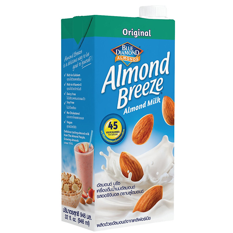 Sữa Hạt Hạnh Nhân ALMOND BREEZE Nguyên Chất Hộp 946ml