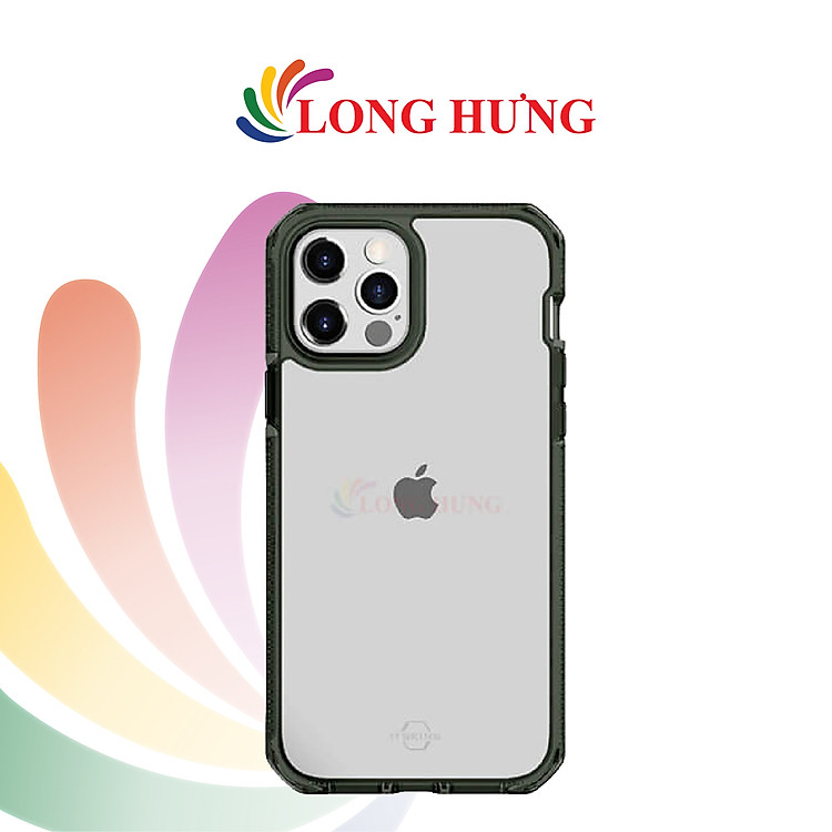 Ốp lưng chống sốc kháng khuẩn Itskins Supreme Clear iP 12 Pro Max AP4P-SUPIC - Hàng chính hãng