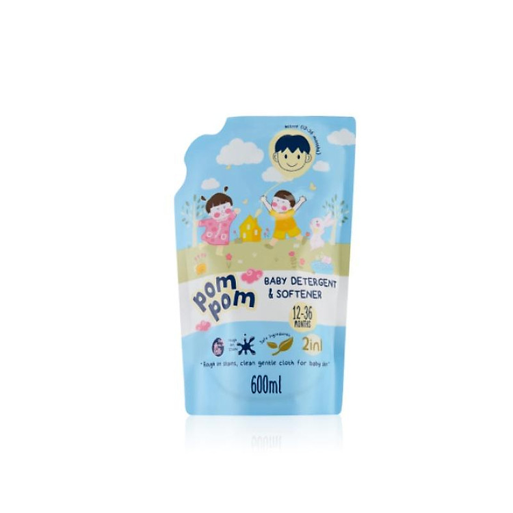 Nước Giặt Xả Pom Pom 600ml Chính hãng Giá rẻ - Hình ảnh 2