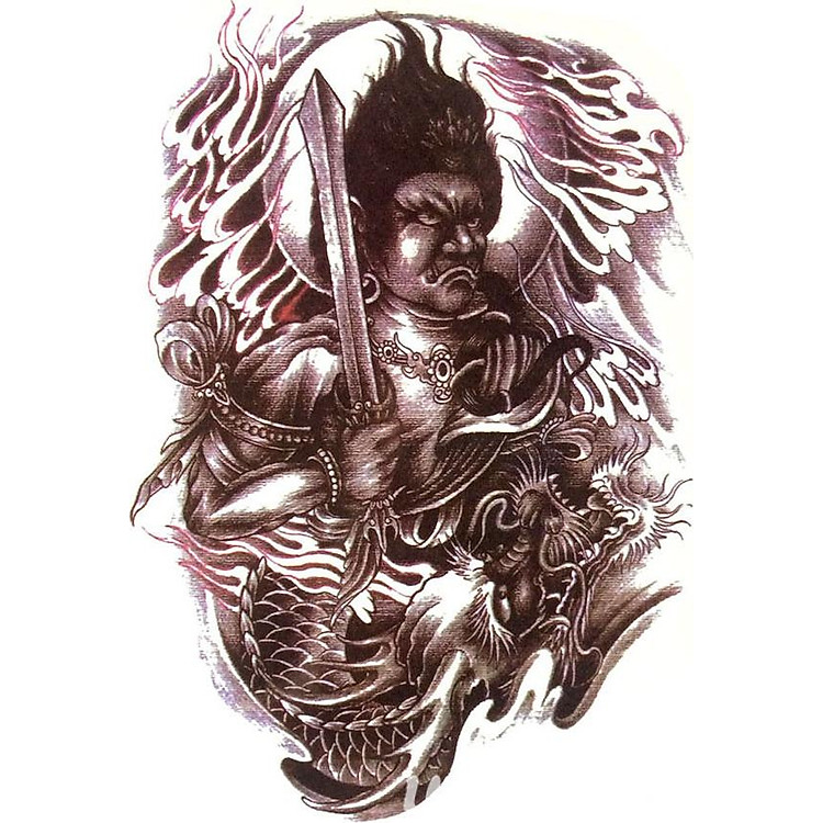 Hình Xăm Dán Bất Động Minh Vương QSA097