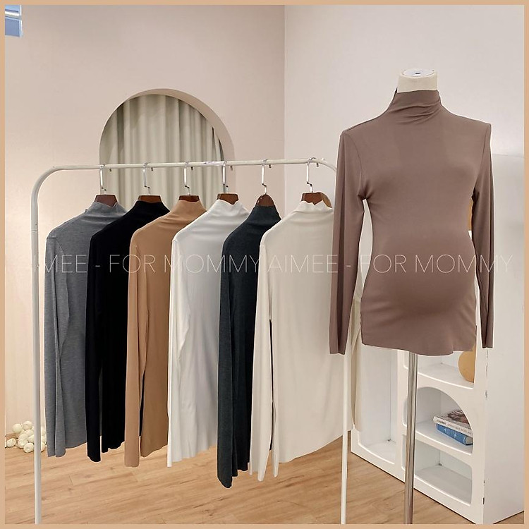 ❃⊕Áo Giữ Nhiệt Bầu Thiết Kế Siêu Ấm, Mỏng, Nhẹ, Co Giãn, Mềm Mại. Cho Mẹ Mùa Đông, FREESIZE < 90kg