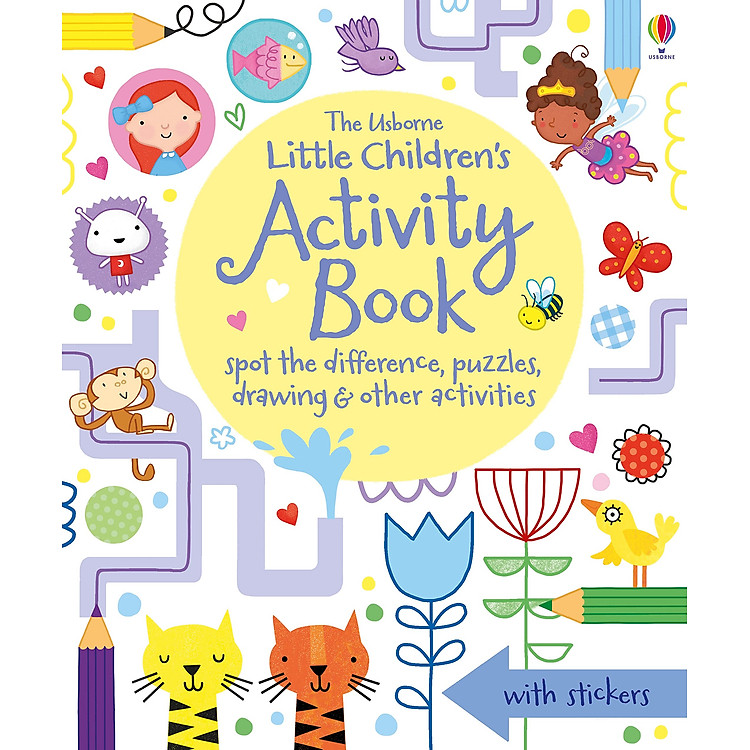 Sách tương tác thiếu nhi tiếng Anh - Little Children's Activity Book spot-the-difference, puzzles, drawings & other activities