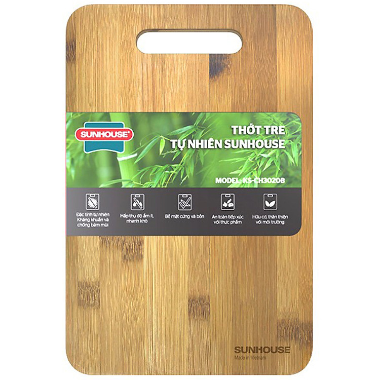 Thớt tre tự nhiên Sunhouse KS-CHB