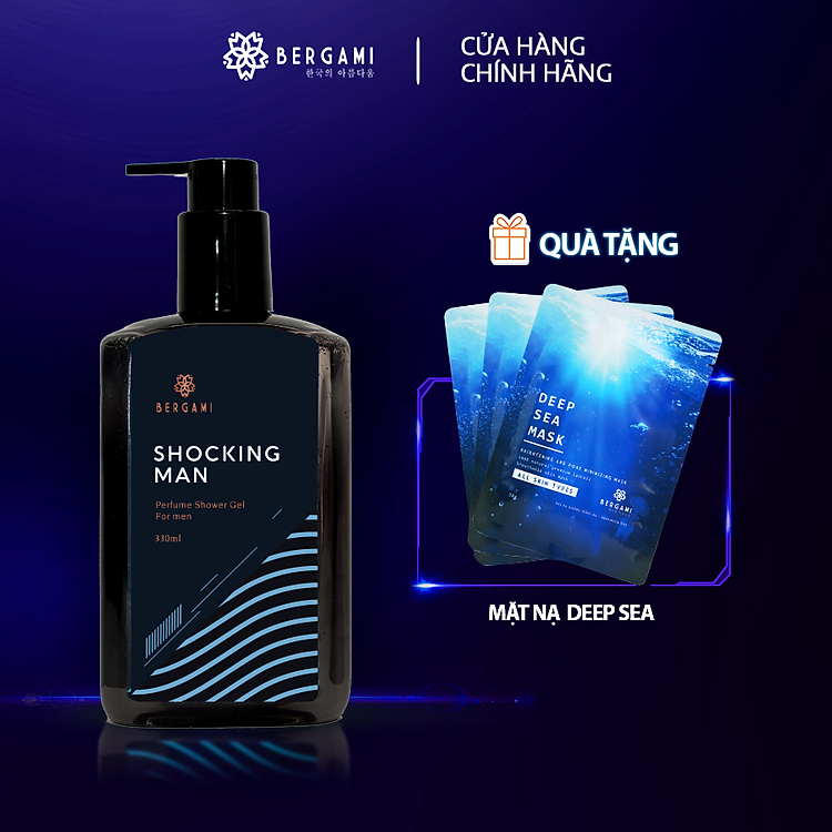 Sữa tắm nam Bergami hương nước hoa Shocking Man