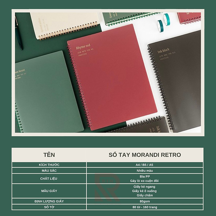 Sổ tay lò xo A5 (160 trang) - giấy ô vuông - Ảnh 5