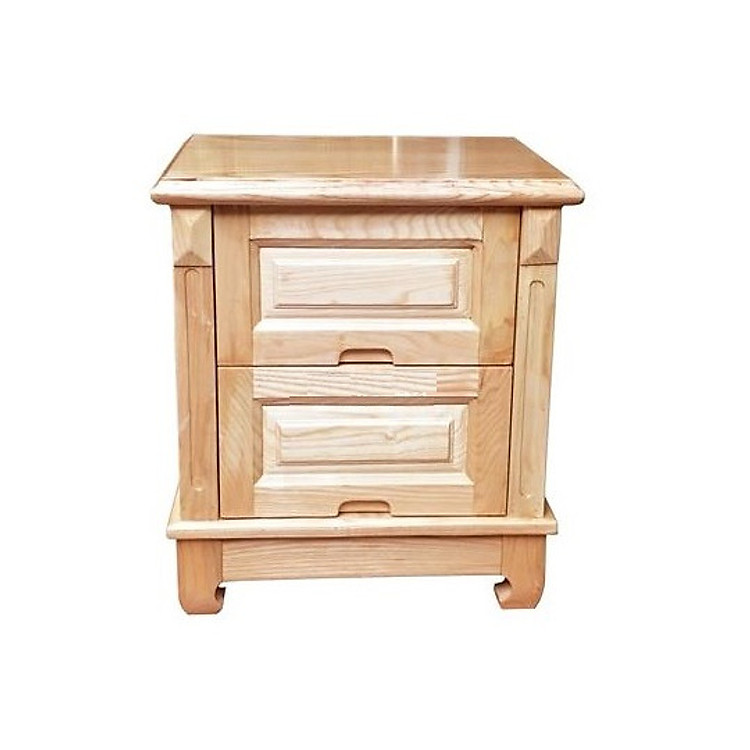 Tủ đầu giường gỗ sồi kiểu 2 ngăn kéo