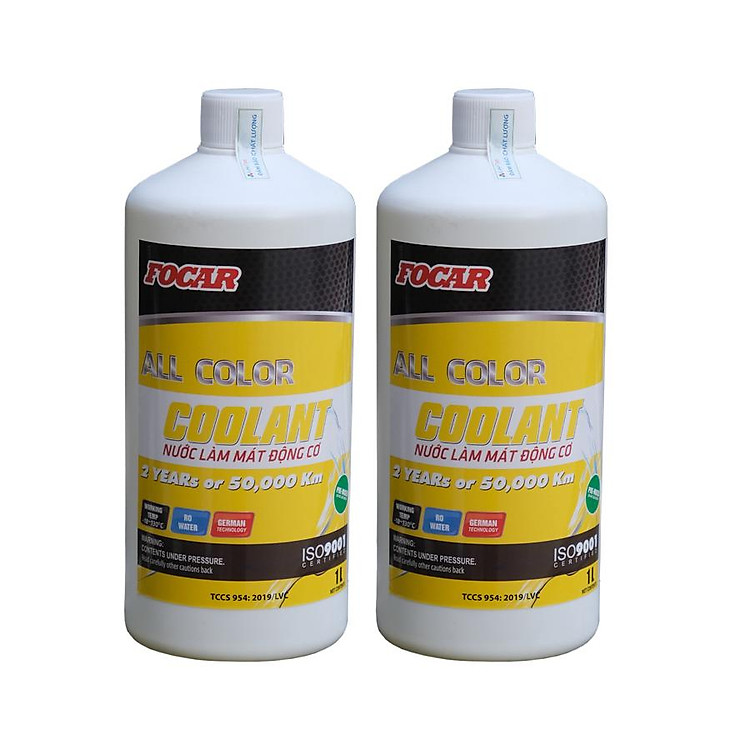 Combo 2 chai nước làm mát động cơ FOCAR All Color ( chai 1L)