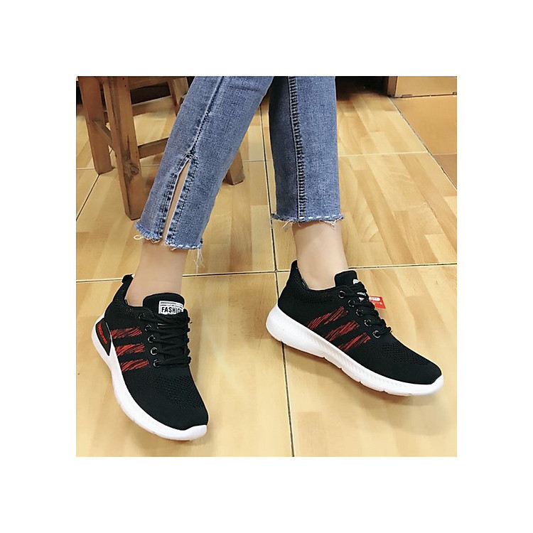 Giày Sneaker Nữ Sọc Chéo Hapu