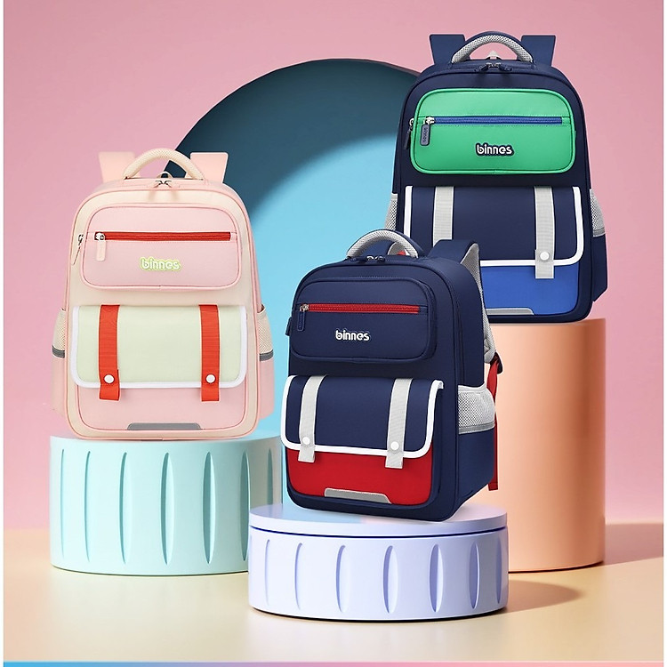 Balo học sinh BINBES BNS-6051L (39x29x15cm) - Màu xanh/đỏ - Ảnh 6