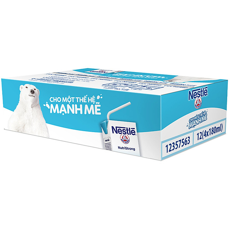 Thùng 48 Hộp Sữa Nước Có Đường Nestlé (180ml/Hộp)