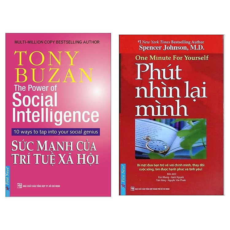 Combo Kỹ Năng Sống Đẹp: Tony Buzan - Sức Mạnh Của Trí Tuệ Xã Hội + Phút Nhìn Lại Mình (Bộ 2 Cuốn Sách Được Độc Gỉa Yêu Thích Nhất)