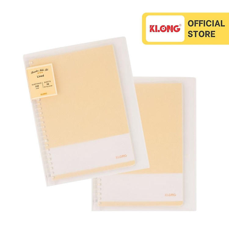 Sổ Còng Nhựa 26 Chấu Kẻ Ngang KLONG B5 (50 tờ)