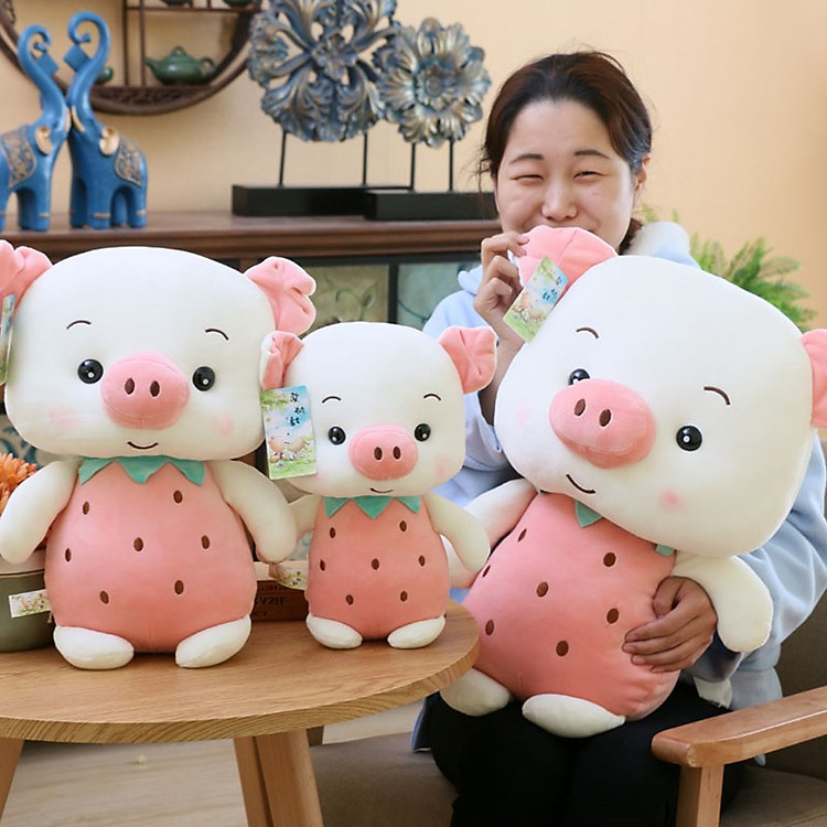 Gấu Bông Heo Trái Cây Siêu Mềm 23cm Chính hãng Ưu đãi - Hình ảnh 3