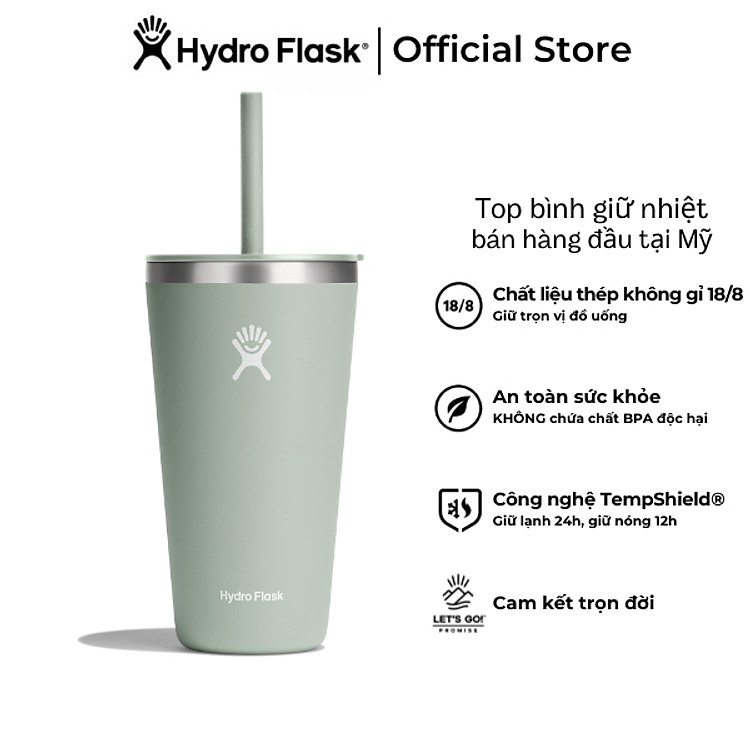 Bình giữ nhiệt Hydro Flask 28 oz All Around Tumbler with Straw Lid có năp ống hút - Hàng chính hãng(Season 2024)