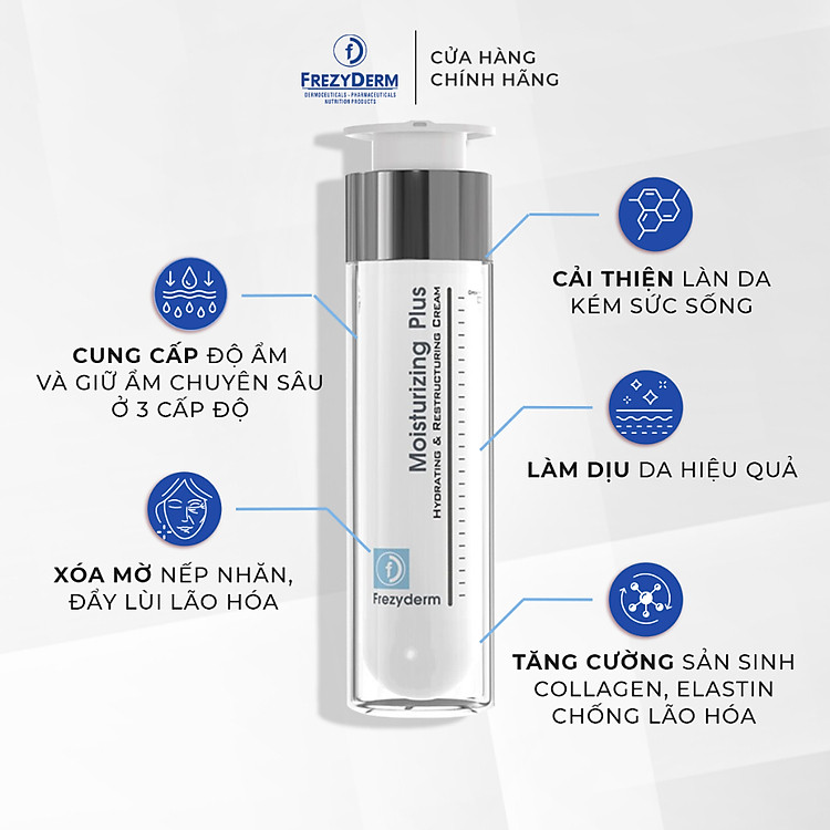 [HSD 4/2026] Kem dưỡng ẩm và tái cấu trúc da Frezyderm Moisturizing Plus Cream 50ml