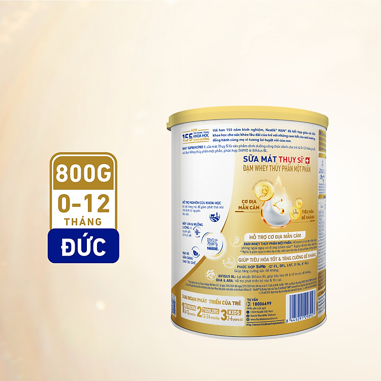 Sữa bột Nestlé NAN SUPREMEPRO 1 800g Chất lượng Giá rẻ - Hình ảnh 5