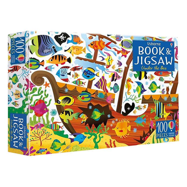 Sách Usborne Book and Jigsaw Under the Sea