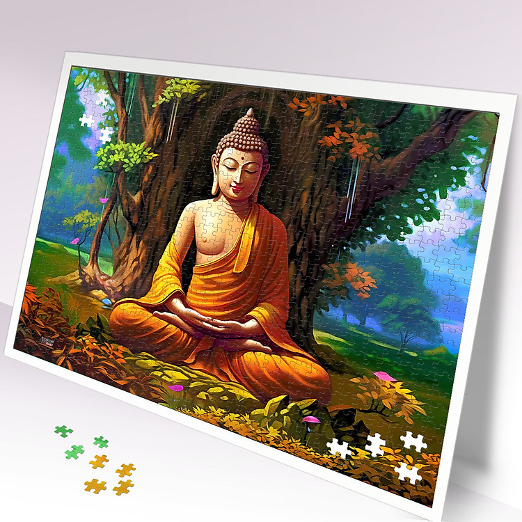 Tranh xếp hình Đức Phật 475 mảnh Chính hãng Tiết kiệm - Hình ảnh 2