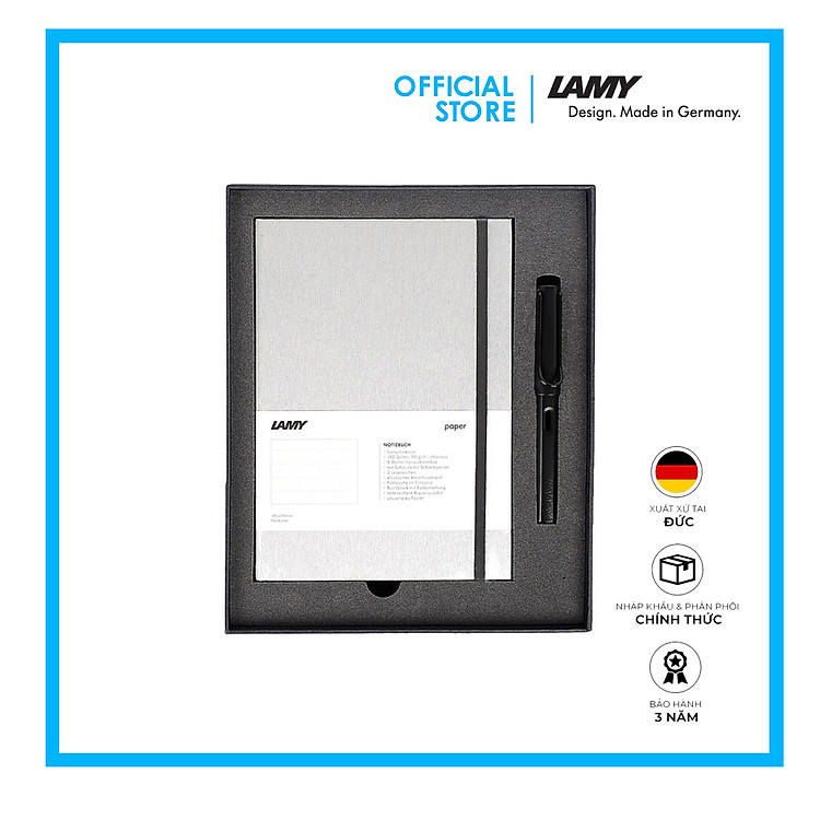 Bộ Sổ Lamy A5 Softcover Grey + Bút Lamy Al-Star Black