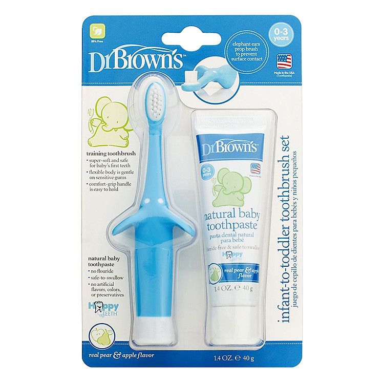 Combo Bàn Chải Kem Đánh Răng Dr.Brown's Chính hãng Giá rẻ - Hình ảnh 4