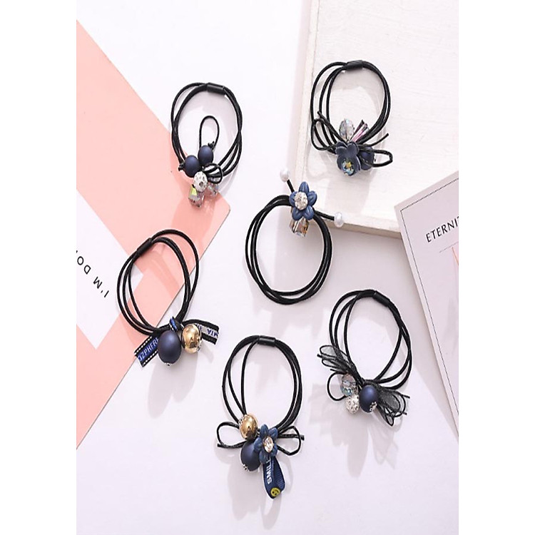 Bộ 6 dây buộc tóc nữ dễ thương